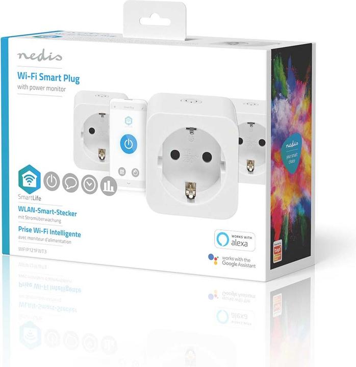 Actual product image Nedis SmartLife Smart Plug | Wi-Fi | Power Meter | 3680 W | Type F (CEE 7/7) | 0 - 55 °C | On
