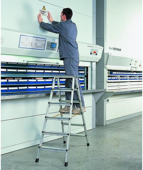Image du produit Zarges Escabeau professionnel, anodisé (Échelle deux plans, 136 cm)