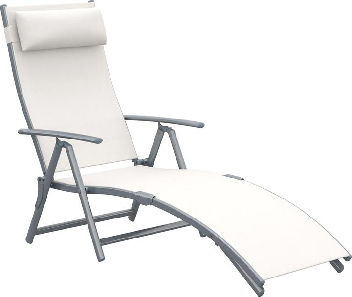 Image du produit Outsunny Chaise longue de jardin avec coussin (180 cm)