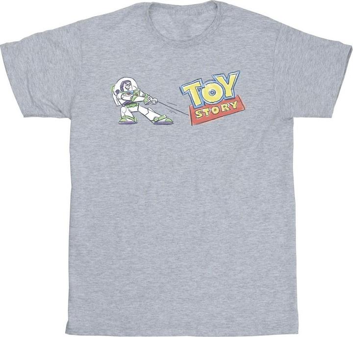 Disney Toy Story Buzz Pulling Logo TShirt (S)