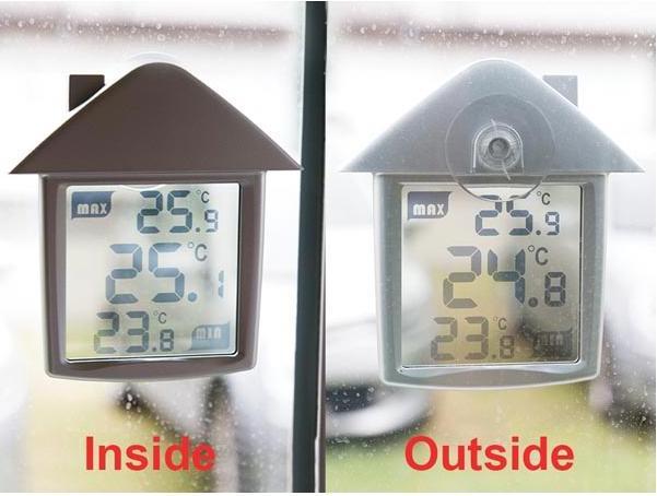 Produktbild Perel Transparentes Fenster-Thermometer Mit Anzeige Der Mindest- Und Höchsttemperatur