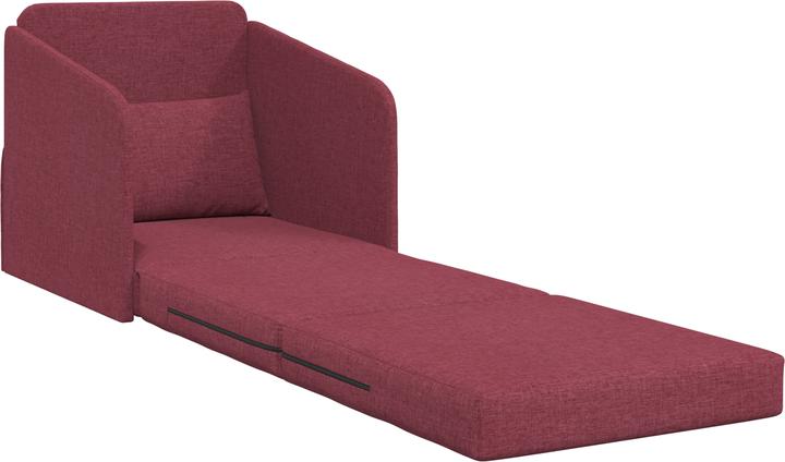 Produktbild VidaXL Fussboden Schlafsofa 2-in-1 Weinrot 65x80x83 cm Stoff (1.5-Sitzer)