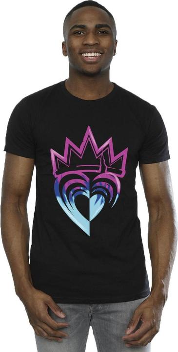 Actual product image Disney Mens Descendants Pink Crown T-Shirt (S)