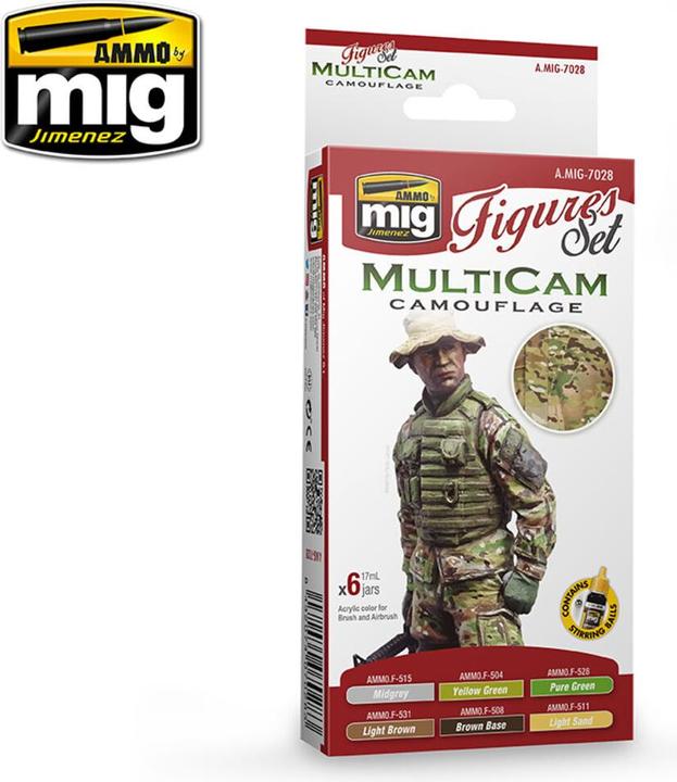 Actual product image AMMO by MIG Jimenez Multicam Camouflage Figures Set