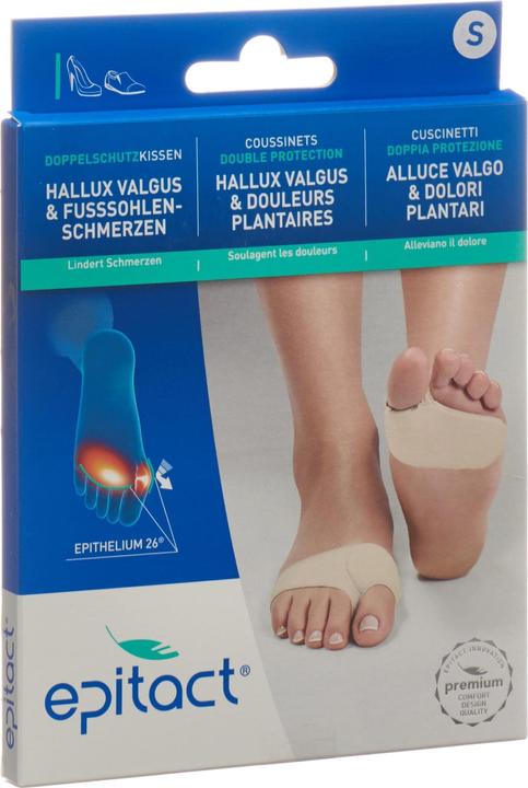 Epitact Doppelschutzkissen Hallux Valgus und schmerzende Fusssohlen Gr. S (S)