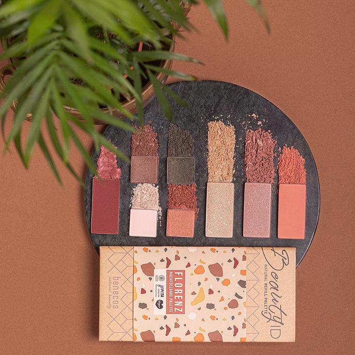 Produktbild Benecos BIO-Palette Large Florence - 18g - Beauty ID (Bright Woods, Matt Desert, Muddy Olive, Rusty Copper, Tuscany Please)