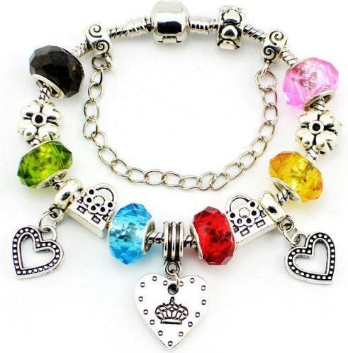 Image du produit Hermex Pendentif chaîne Charm en strass argenté - Argenté (Alliage métallique 925 et strass)