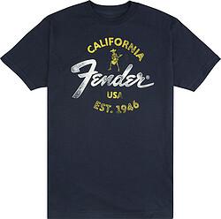 Actual product image Fender Baja Blue T-shirt, Blue, S (S)