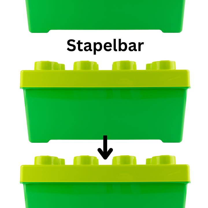Produktbild LEGO Aufbewahrungsbox Gruen Mittelgross mit Deckel Stapelbar - NEU! Menge 1x