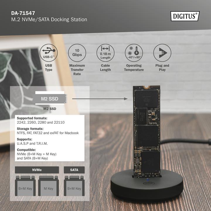 Immagine prodotto Digitus Docking station M.2 NVMe/SATA