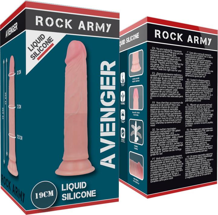 Produktbild Rock Army ROCKARMY - HARNESS + FLÃoeSSIGER SILIKONDILDO PREMIUM AVENGER 19 CM -O- 3.98 CM