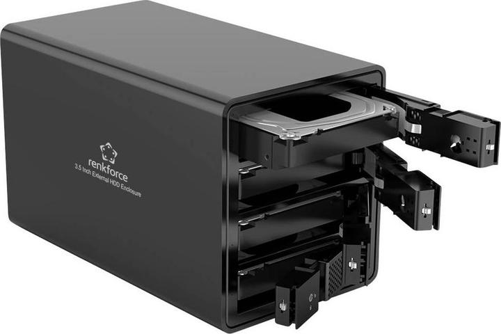 Produktbild Renkforce RF-6647598 8.9 cm (3.5 Zoll) Festplattengehäuse 4 Bay 3.5 Zoll USB-A ( (3.5")