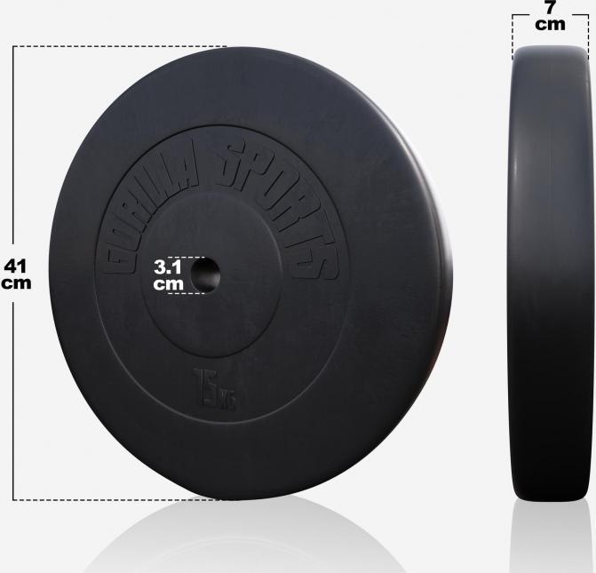 Image du produit Gorilla Sports Plaques de poids (2 x 15 kg)