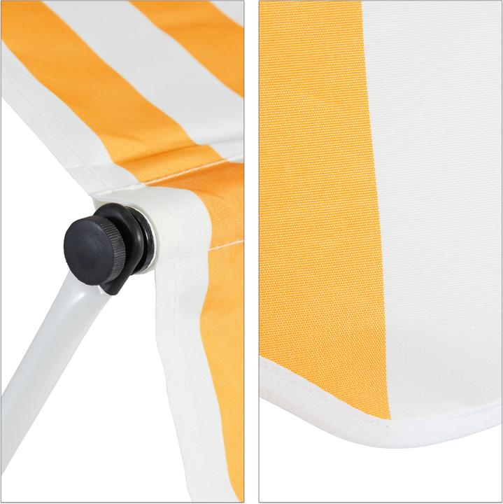 Actual product image Relaxdays Telescopic Canopy Yellow/White (2.50 m)