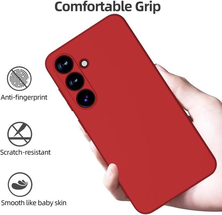 Produktbild X-Level Samsung Galaxy S25 Edge - Thin Backcase, Silikon Hülle in Rot (Samsung Galaxy S25 Edge)