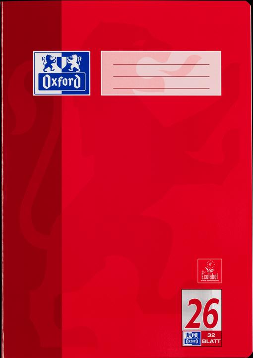 Produktbild Oxford Schulheft, A4, Lineatur 26 (A4, Kariert, Harter Einband)