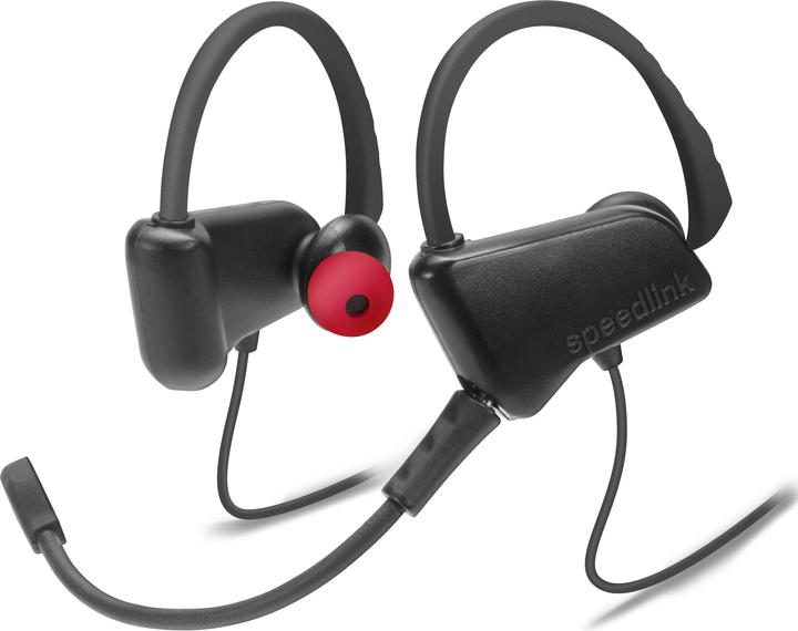 Speedlink JUZAR Headset Ear-hook, In-ear connector Black, Red (Cable)