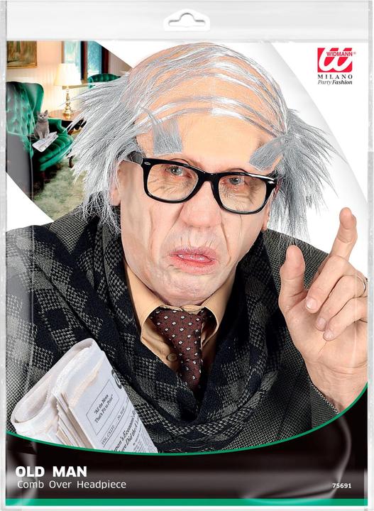 Actual product image Widmann Alter Mann Halbglatze Mit Augenbrauen