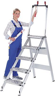 Actual product image kaiserkraft Aluminum folding stairs (Stile, 36 cm)