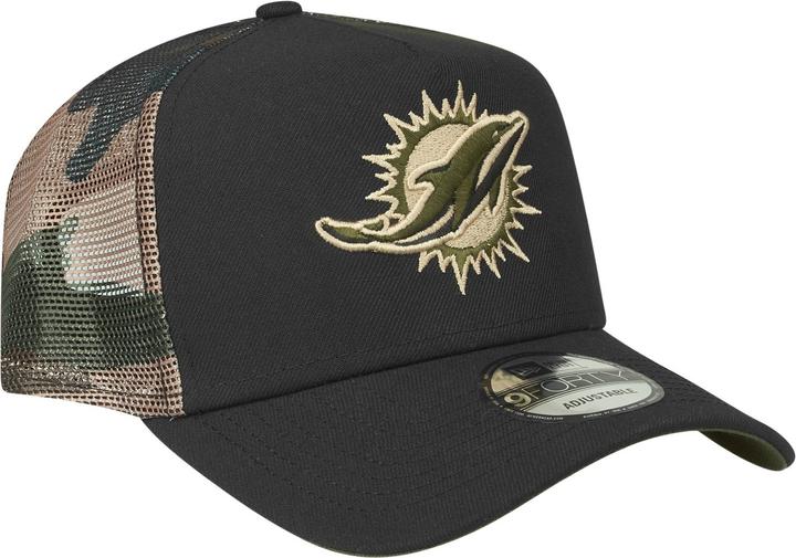 Immagine prodotto New Era Cappello Trucker Snapback - Miami Dolphins in legno mimetico (Taglia unica)