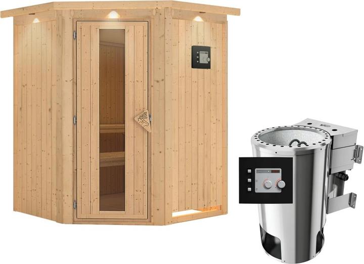 Actual product image Karibu Nanja with roof wreath (Plug & Play 3,6 KW - Bio external control)