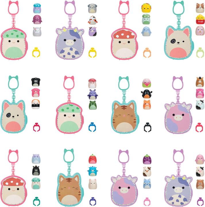 Squishmallows Squish-a-longs 2,5 cm Nøglering 3-pak - flere varianter