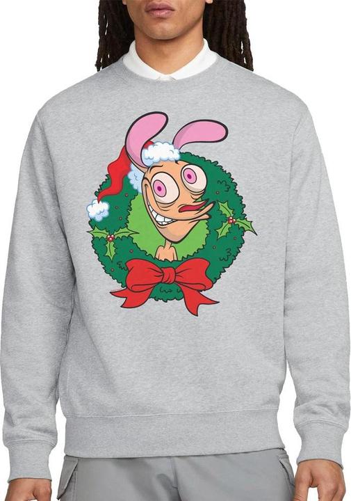 Immagine prodotto Ren & Stimpy Felpa Natale Corona di Fiori Adulto Unisex (XL)