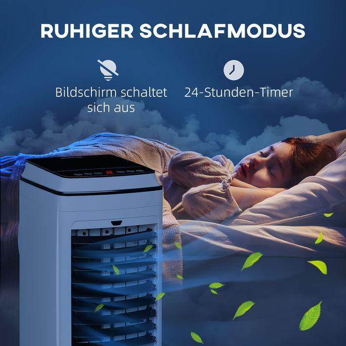 Actual product image Swisshandel24 3 in 1 Mobile Klimaanlage mit Luftbefeuchtung Wasserkühlung 4L für 20  Weiss (20 m²)