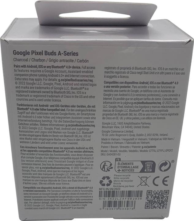 Image du produit Google Pixel Buds A-Series (NC, 5 h, Sans fil)