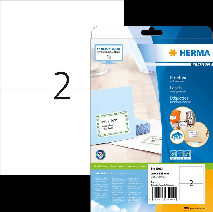 Actual product image HERMA Shipping labels A4