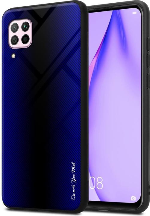 Produktbild Cadorabo TPU Gestreiftes Glas Cover (Huawei Nova 7i, Huawei Nova 6 SE, Huawei P40 Lite)