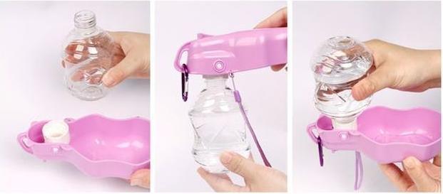 Immagine prodotto MU Classic Distributore portatile di acqua per cani della serie Terry (280 ml) (0.28 l)
