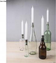 Image du produit Rayher Porte-bougies en métal pour bougies tige argenté