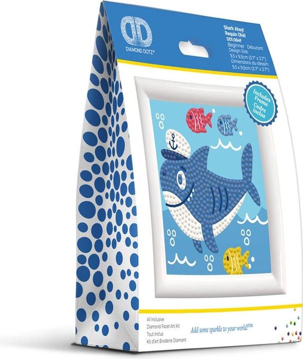 Immagine prodotto Diamond Dotz Pittura originale Diamond "Shark Ahoy!" 9,5 x 9,5 cm con cornice, 414 Diamond M