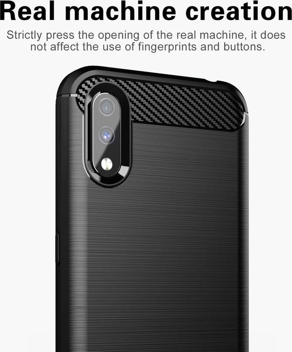 Produktbild Cadorabo TPU Ultra Slim carbon edelstahl Kombi Cover (Samsung Galaxy A01)