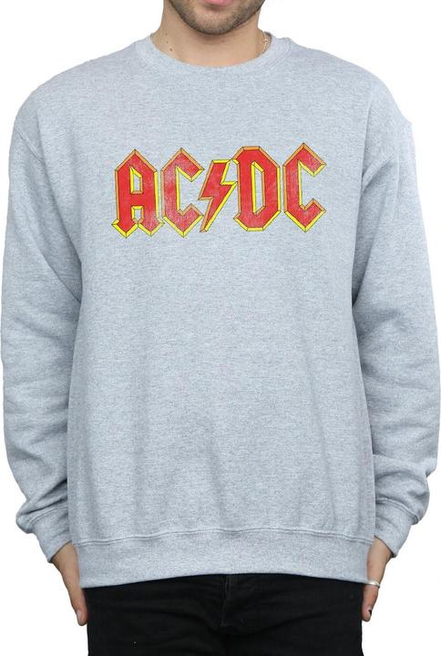 Actual product image AC/DC Mens Distressed Logo Cotton Sweatshirt (XL)