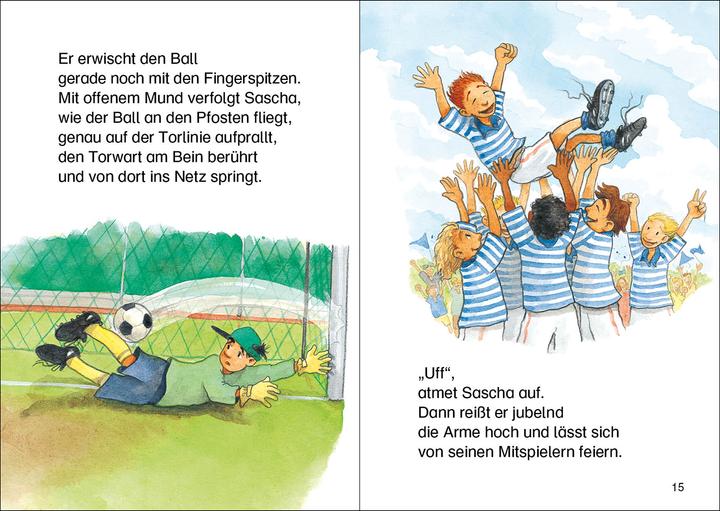 Actual product image Leselöwen - Das Original - 7-Minuten-Geschichten zum Lesenlernen - Fussball, Tore, Meis (German, Loewe first readers, 2022)