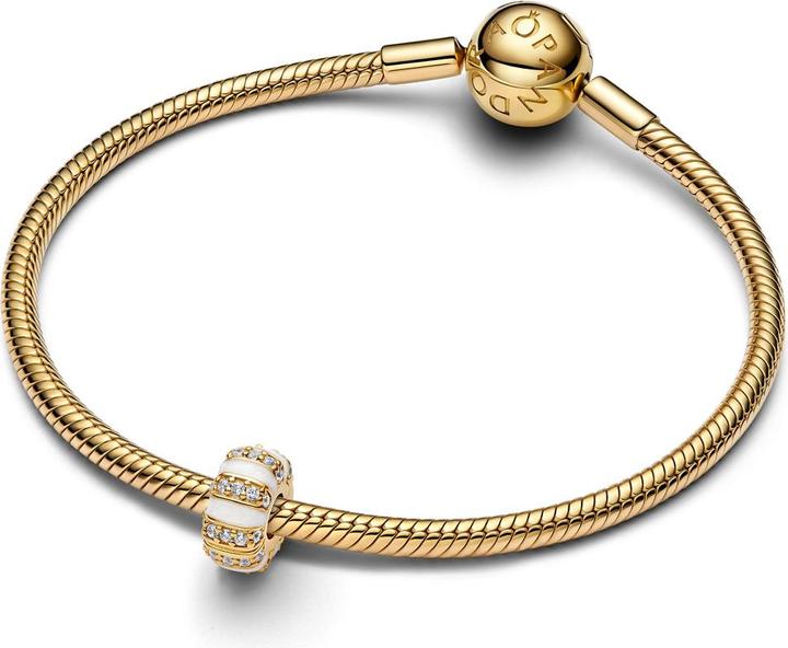 Actual product image Pandora Stones & Enamel Clip Charm (Gold plated, Enamel, Metal)