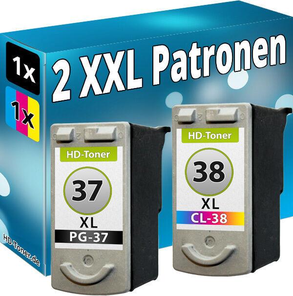 Produktbild Druckfuxx TINTE PATRONEN REFILL für CANON PG37+CL38 SPARSET PIXMA MP140 MP190 MP