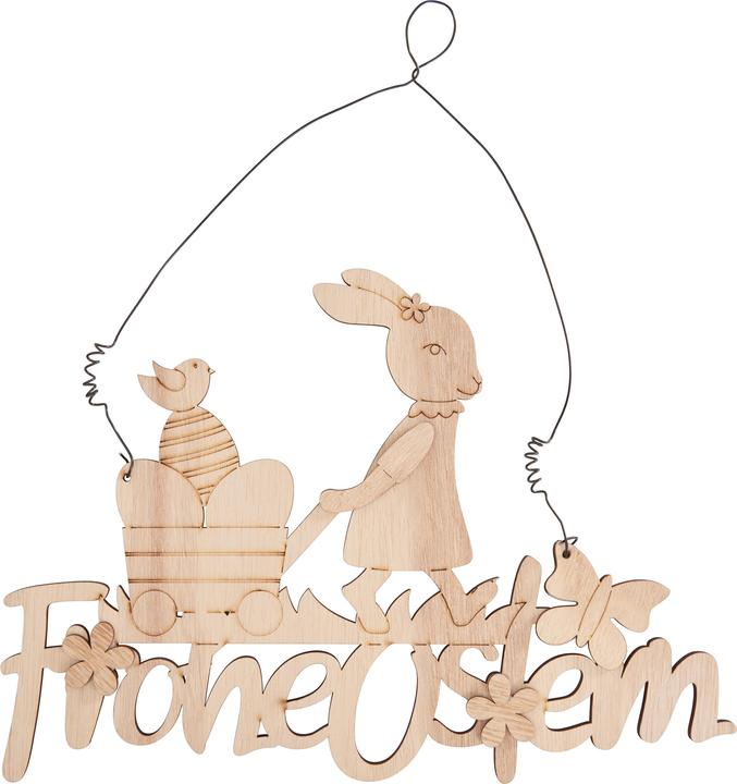 Produktbild VBS Holz-Hänger "Frohe Ostern", 5-tlg. (5 x, 29 x 21 cm)