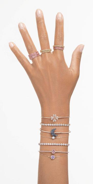 Image du produit Swarovski Matrix Tennis Bracelet rond blanc or rose (16.50 cm, Métal Swarovski)