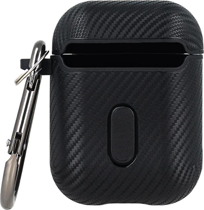 Produktbild OEM Carbonhülle für Airpods Pro 2 schwarz (Kopfhörer Tasche)
