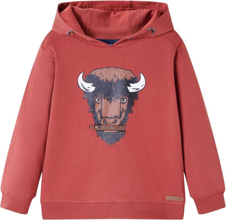 Produktbild VidaXL Kinder-Kapuzenpullover Dunkelrot 104,Material: 95 (104)