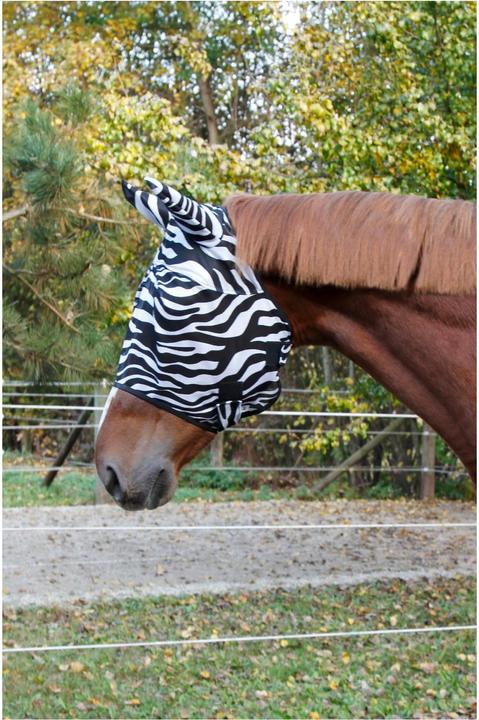 Produktbild Kerbl Fliegenschutzmaske Zebra mit Ohrenschutz 326114