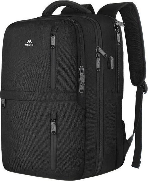 Matein 1197 Black USB 17" laptop travel backpack (35 l)