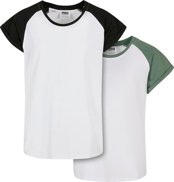 Actual product image Urban Classics Girls Contrast Raglan Tee 2-Pack - 19545 (146)