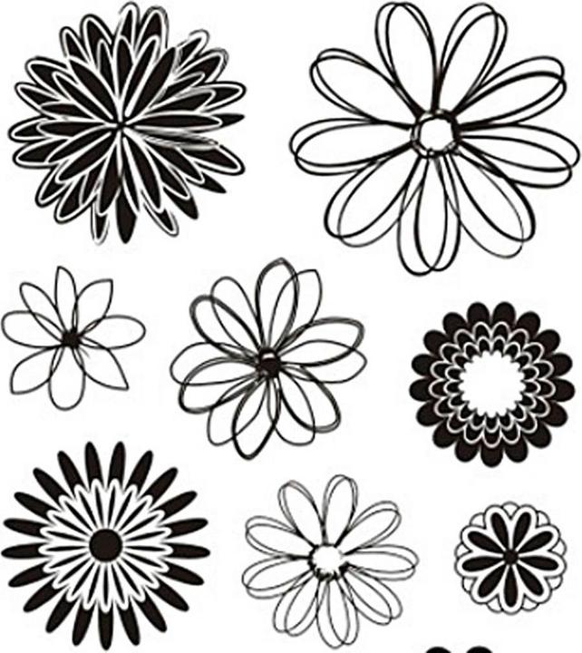Creativ Company Stempeln Blumen, 1 Blatt