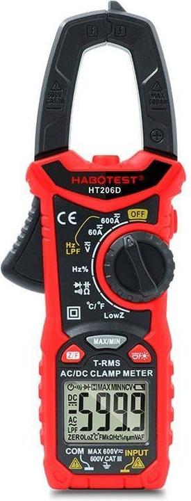 Image du produit Habotest HT206D True RMS Digital Clamp Meter, NCV, LPF