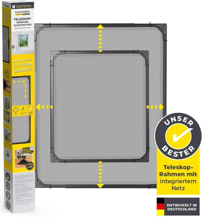 Produktbild Easymaxx Teleskop Insektenschutzgitter (120 x 140 cm)