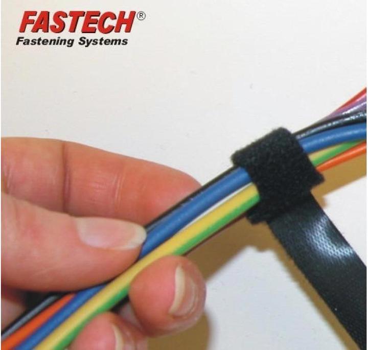 Image du produit Fastech ETK-3-2 Cabel Strap, noir (Serre-câbles velcro, 200 mm, 100 pcs)